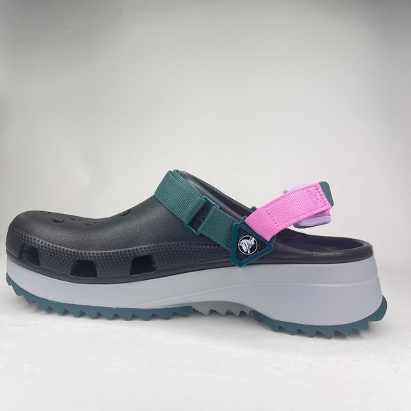 Crocs Mens Classic Hiker Clog Black Pink Green Hiking Shoes Sz 12 206772-988 - Picture 3 of 7